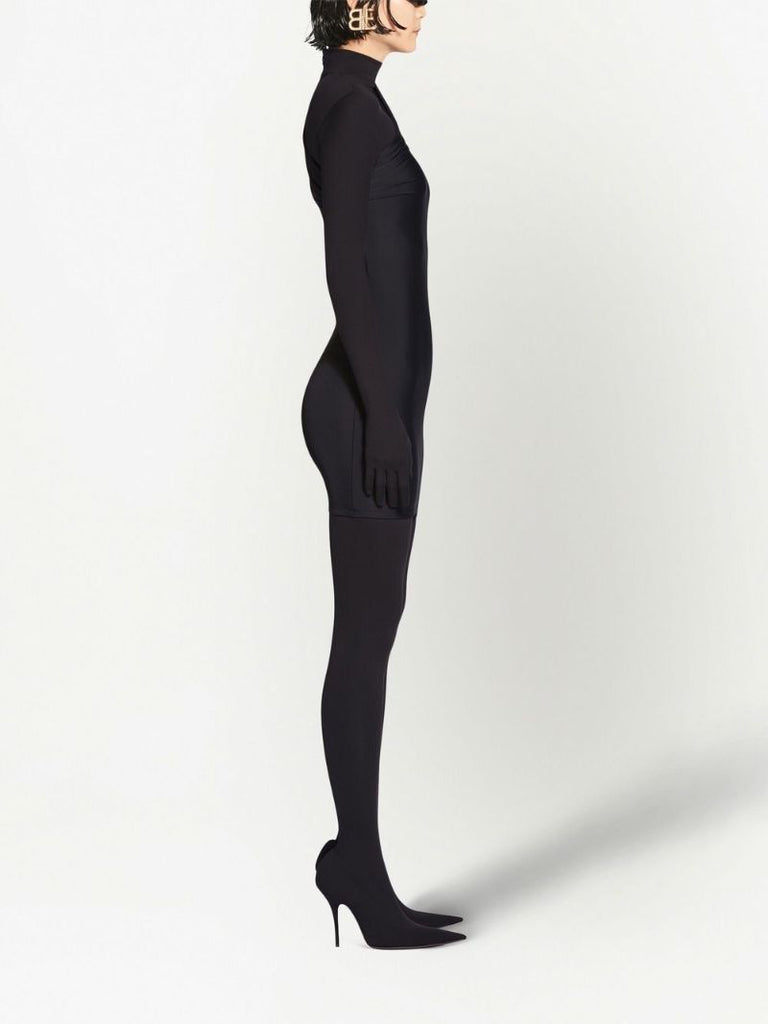 Black Asymmetric Mini Dress