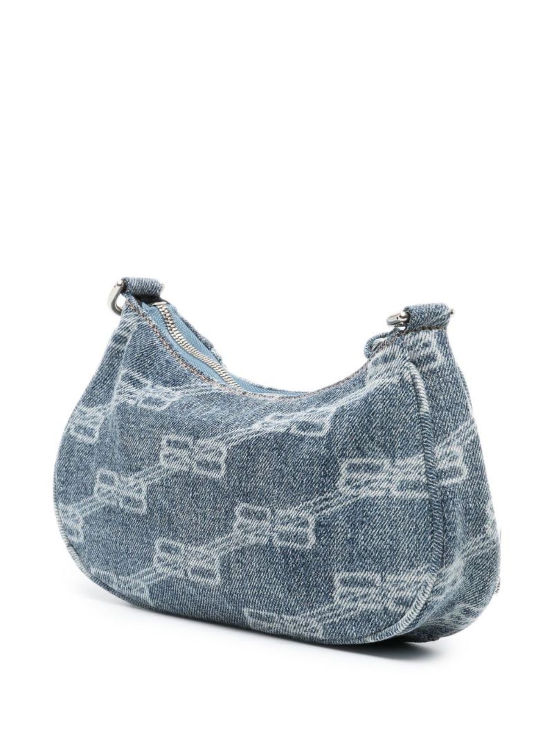 Blue Le Cagole Mini Denim Shoulder Bag