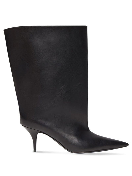 Black Wander 70 Leather Ankle Boots