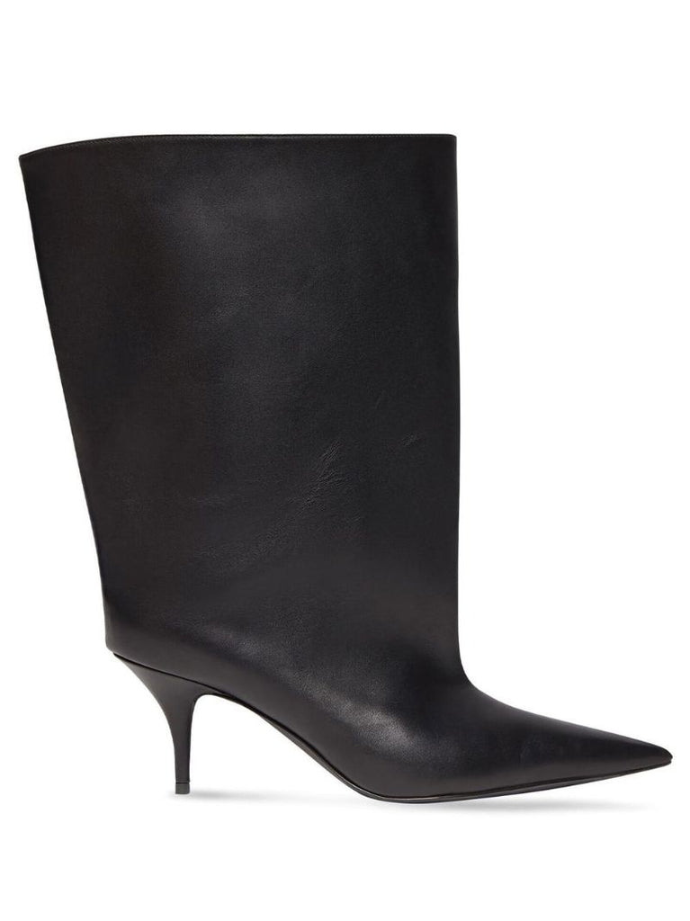 Black Wander 70 Leather Ankle Boots