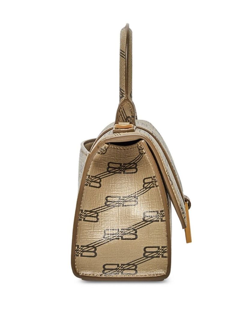 Brown Hourglass Mini Monogram Canvas Top Handle Bag