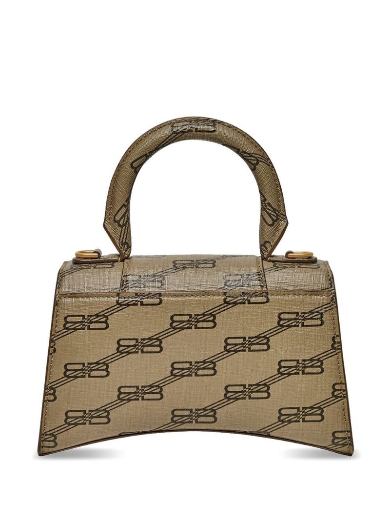 Brown Hourglass Mini Monogram Canvas Top Handle Bag