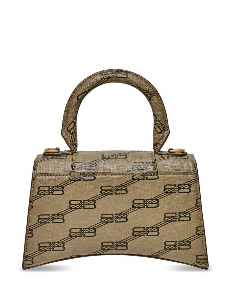 Brown Hourglass Mini Monogram Canvas Top Handle Bag