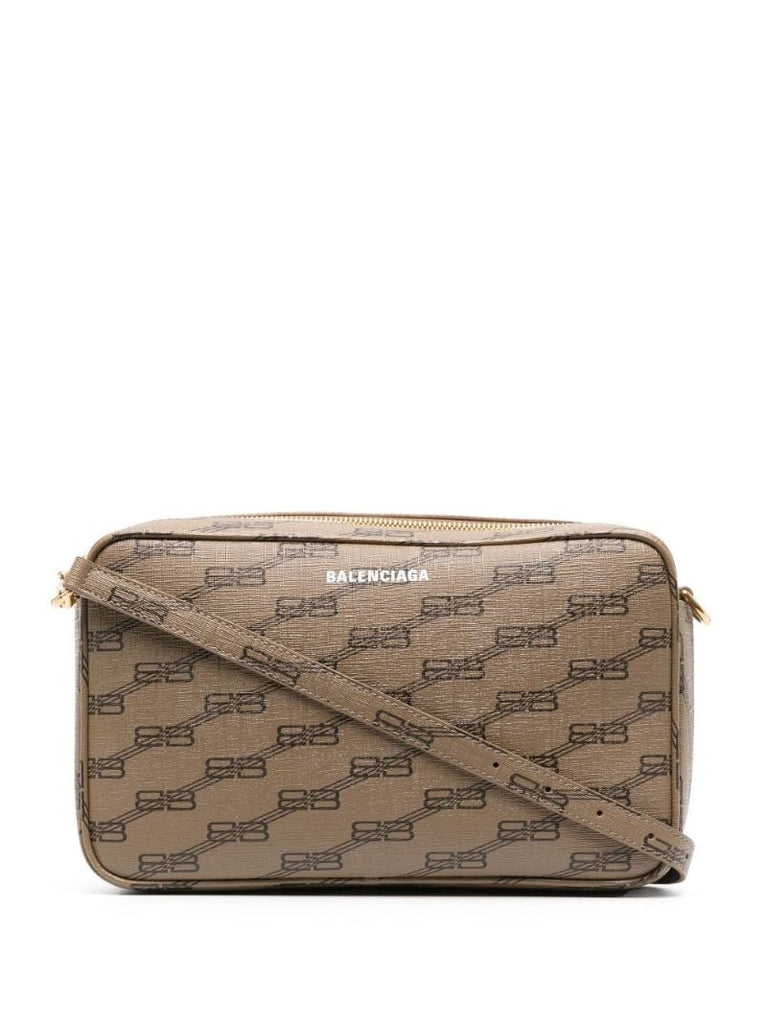 Neutral Signature Monogram Camera Bag