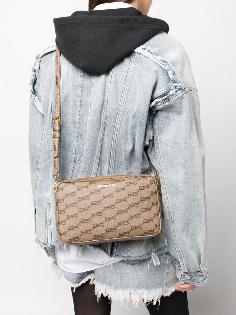 Neutral Signature Monogram Camera Bag