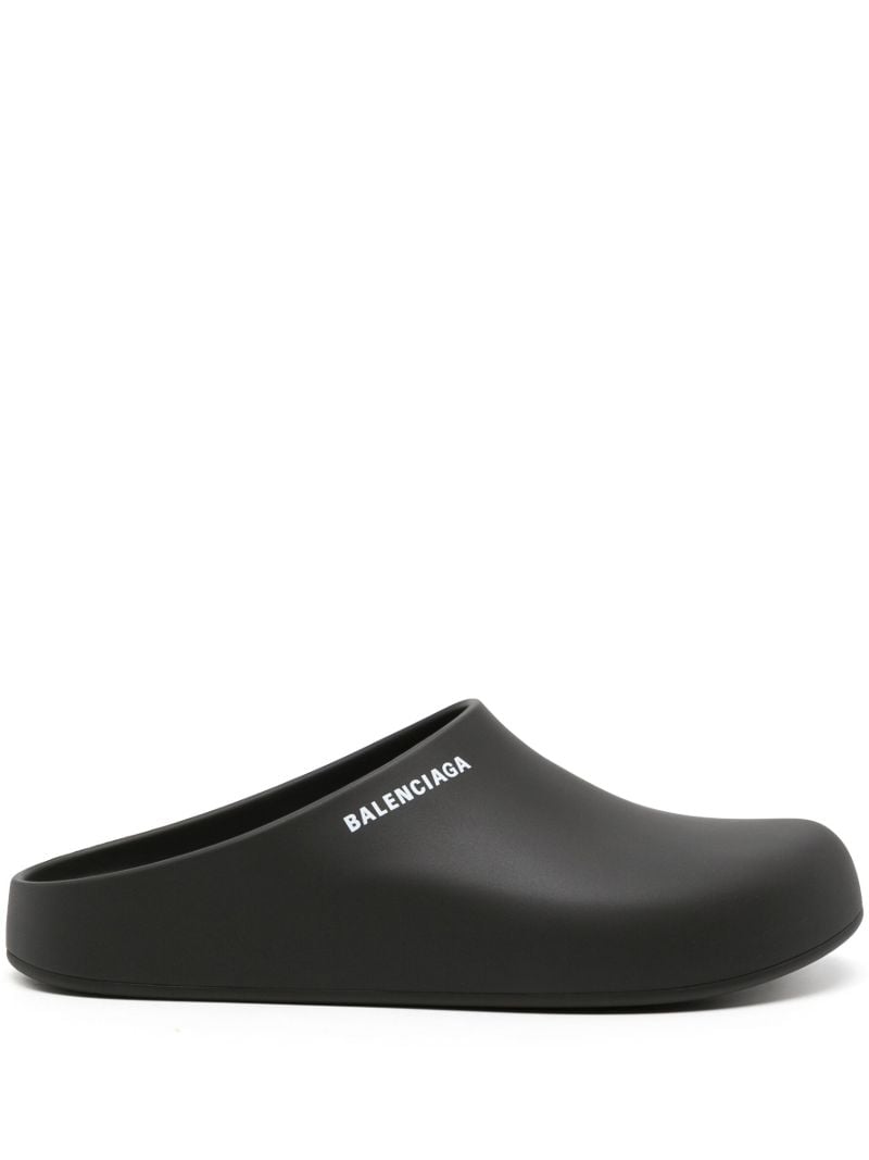 Black Logo-print Slides