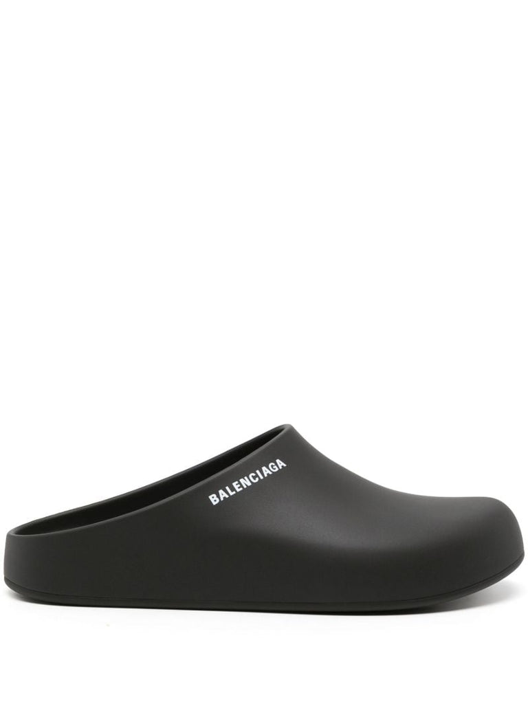 Black Logo-print Slides