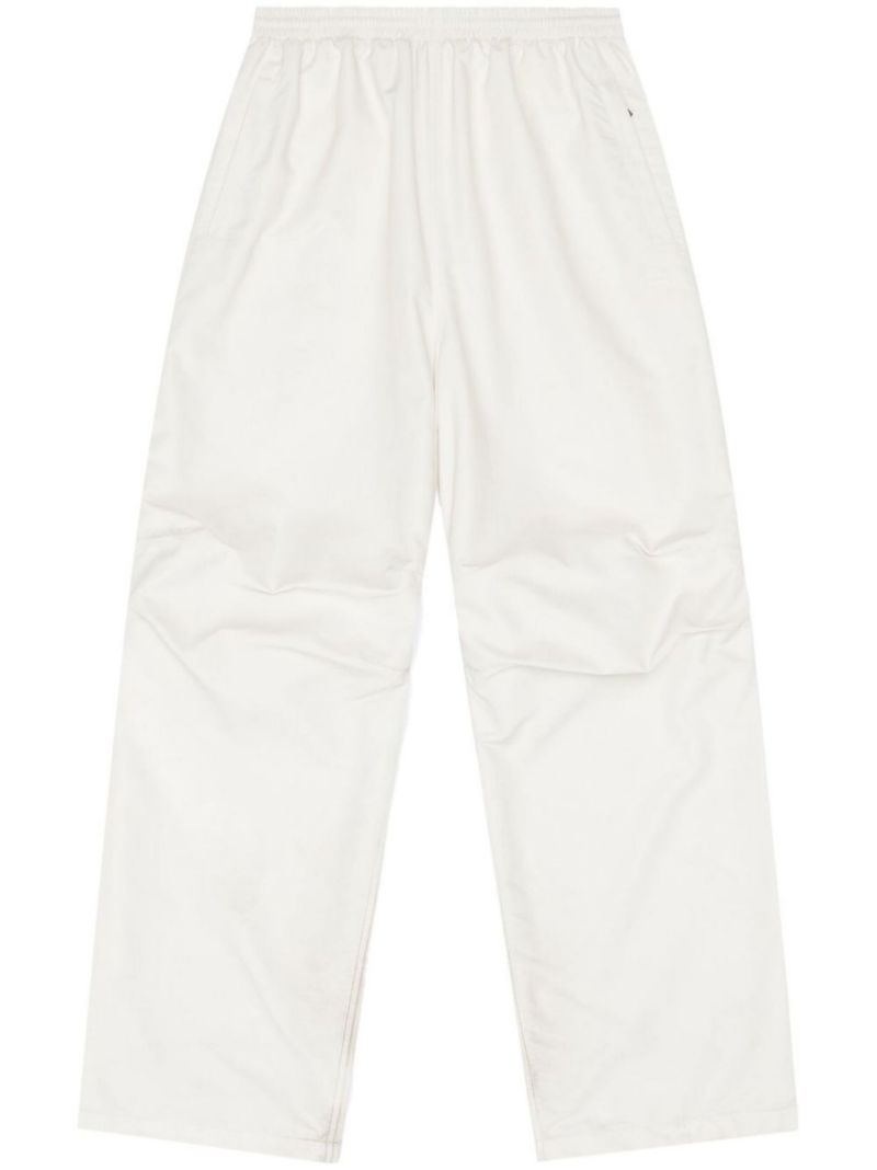 White Sporty B Oversized Track Pants