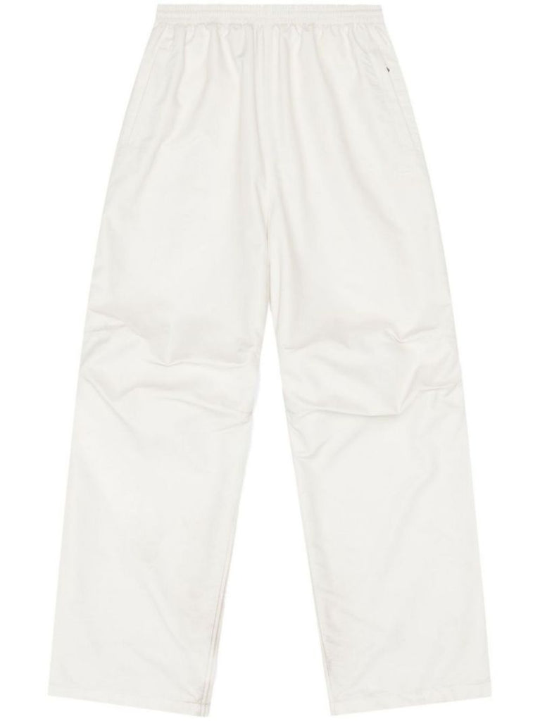 White Sporty B Oversized Track Pants