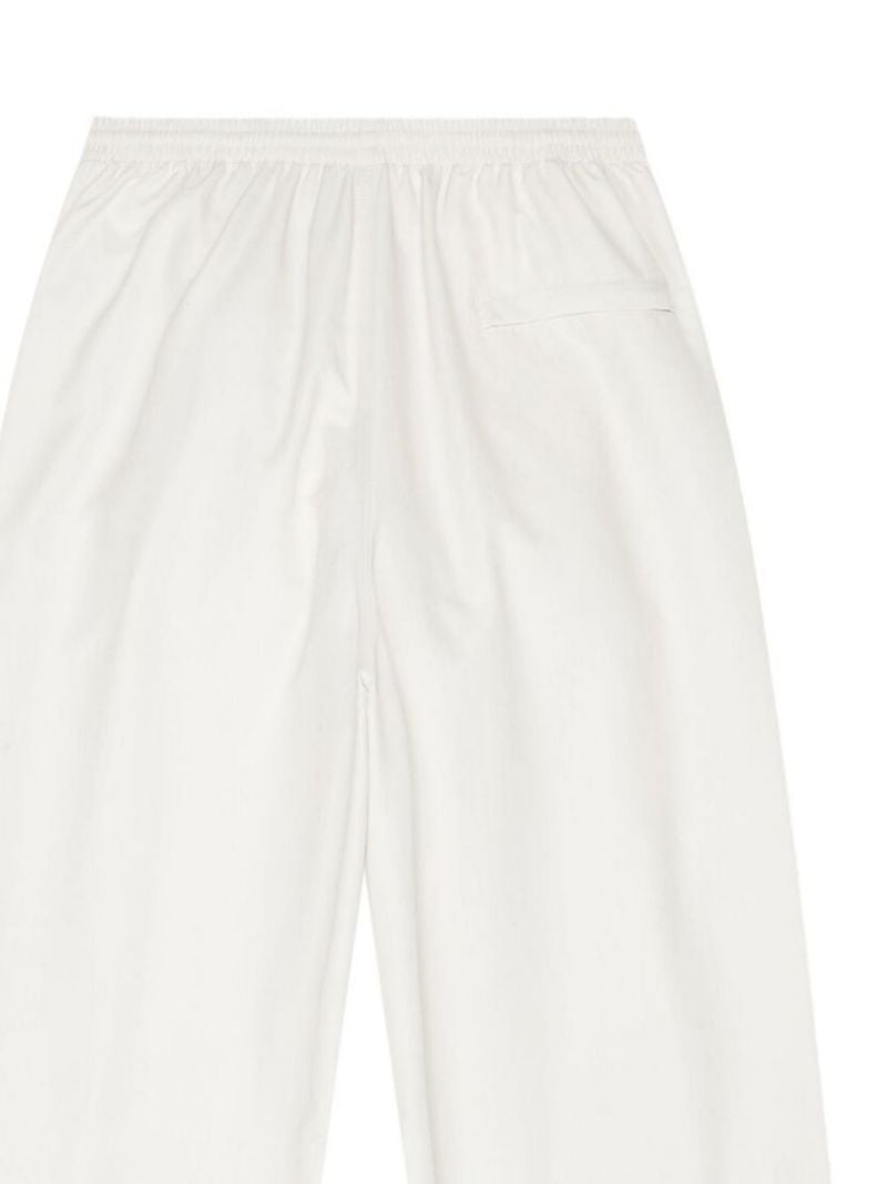 White Sporty B Oversized Track Pants