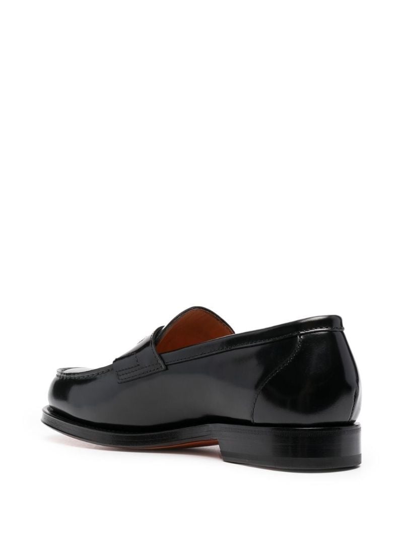 Black Leather Penny Loafers