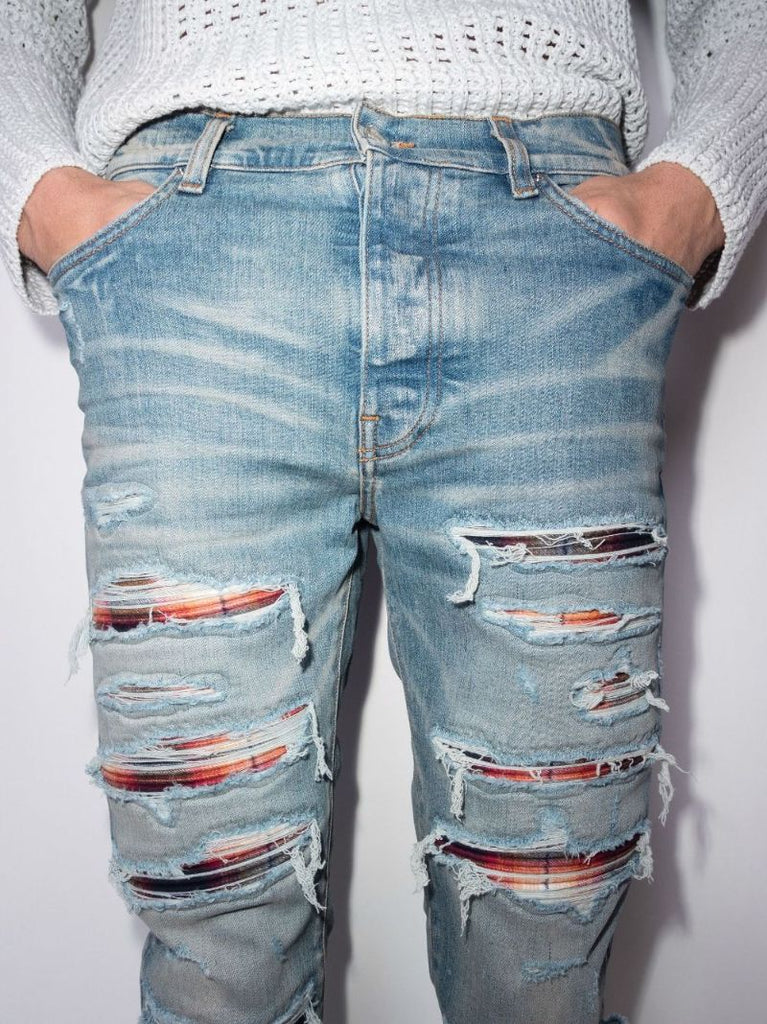 Thrasher Plaid Bandana Skinny Jeans
