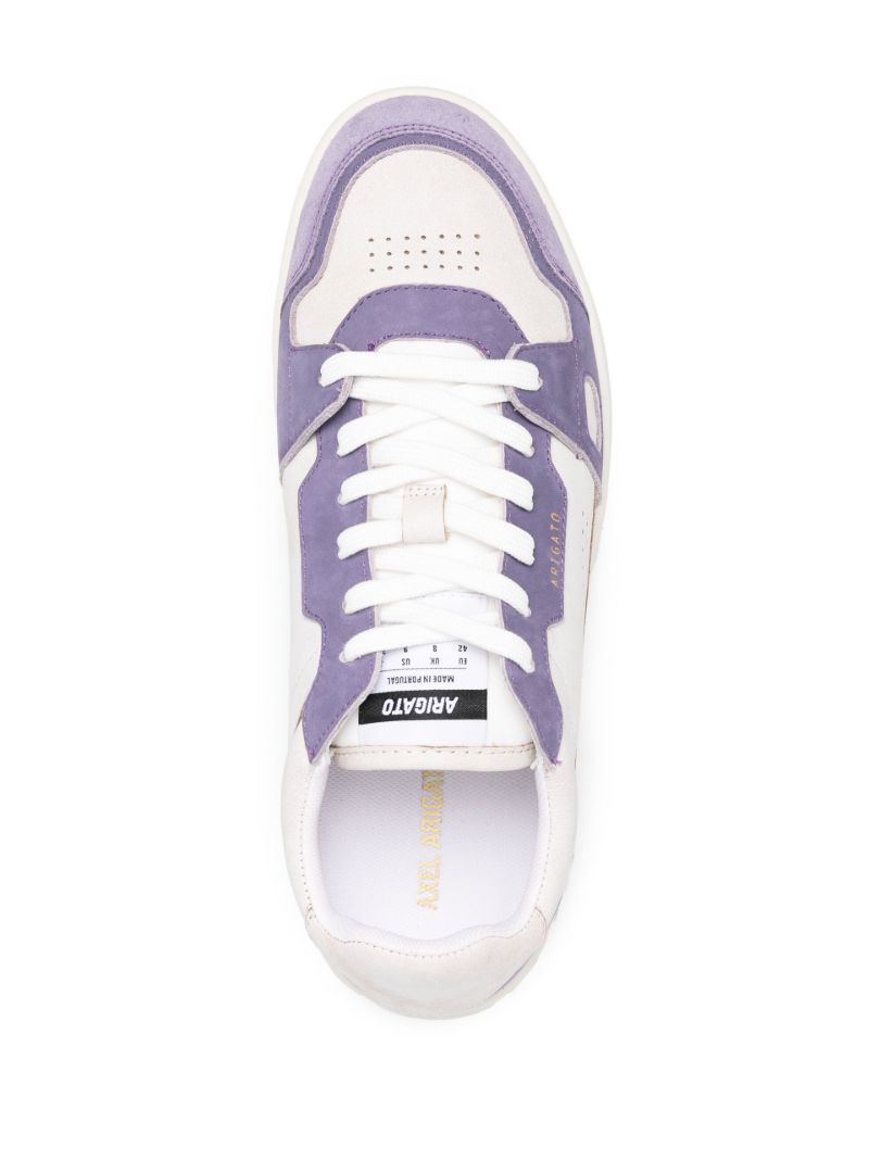 White Dice Lo Leather Sneakers
