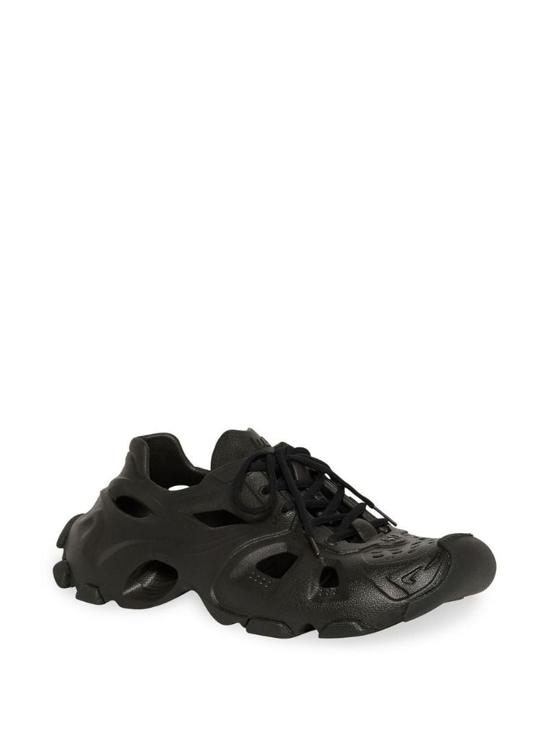 Black Hd Cut-out Sneakers