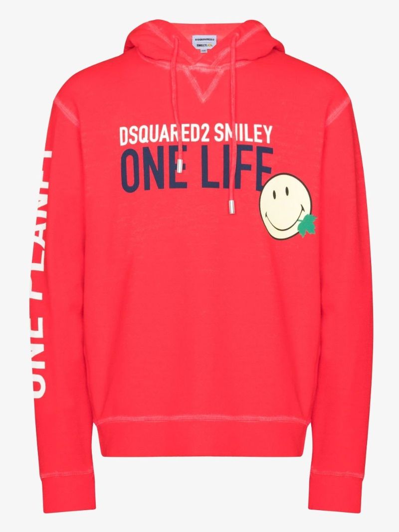 One Life Logo Print Hoodie
