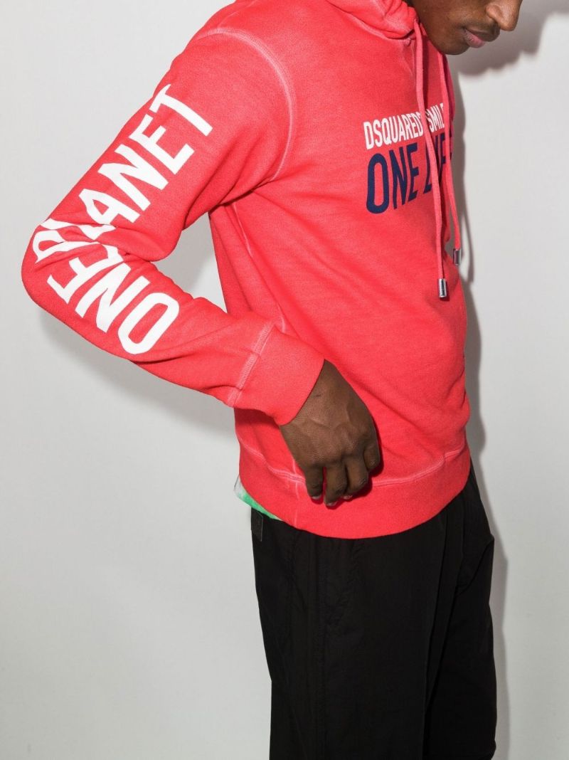 One Life Logo Print Hoodie