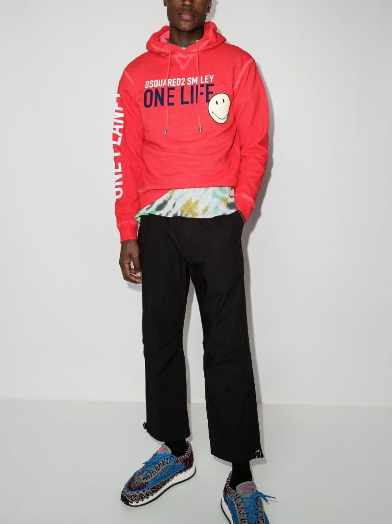 One Life Logo Print Hoodie