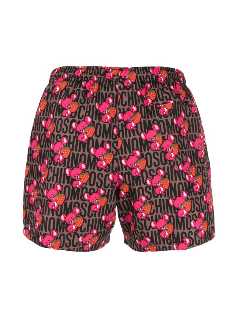 Brown Logo Swim Shorts