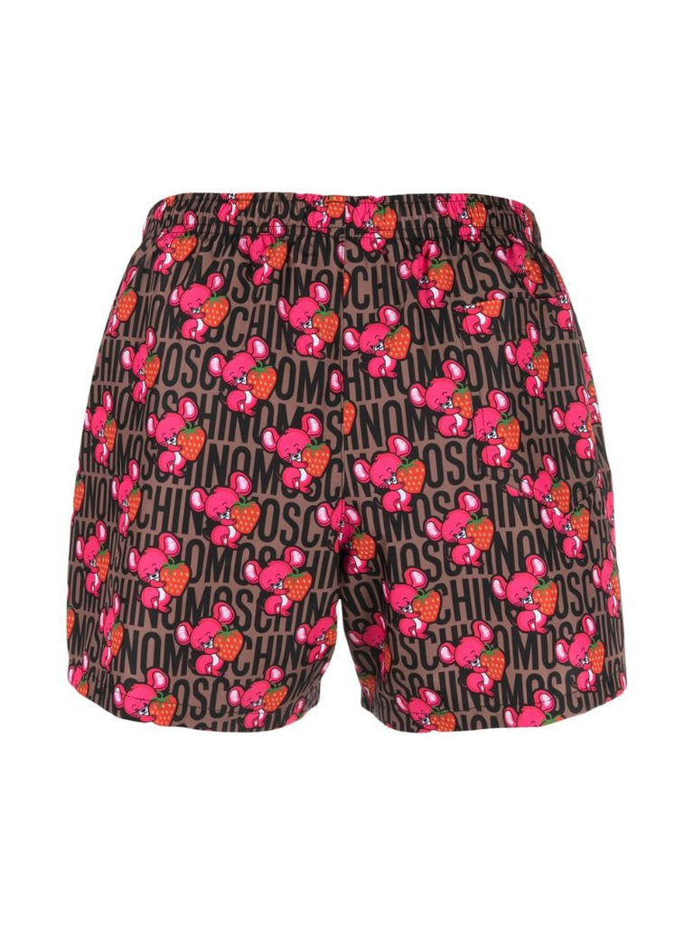 Brown Logo Swim Shorts