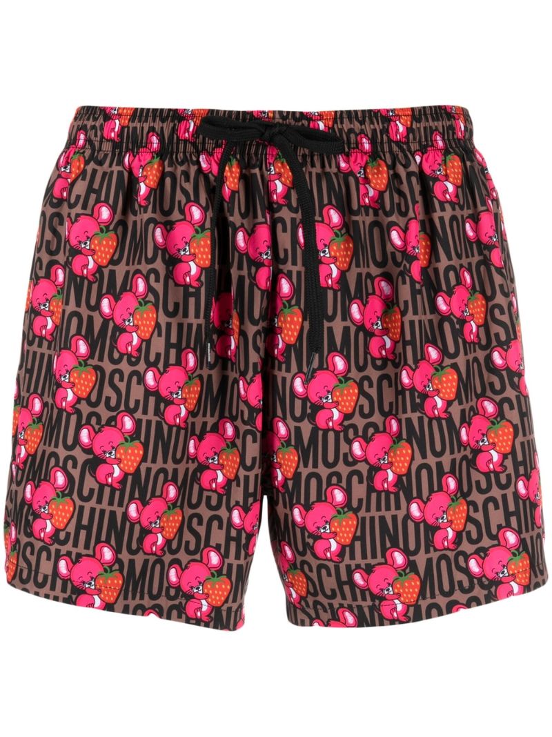 Brown Logo Swim Shorts