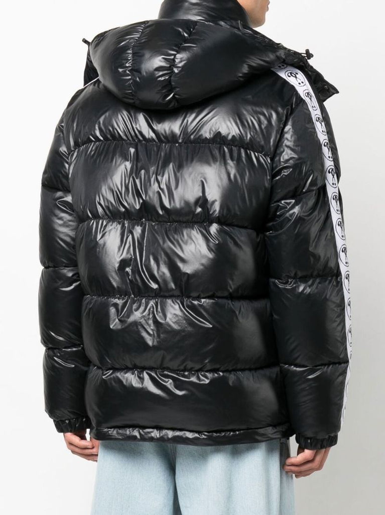 Black Double Question Mark Padded Down Jacket