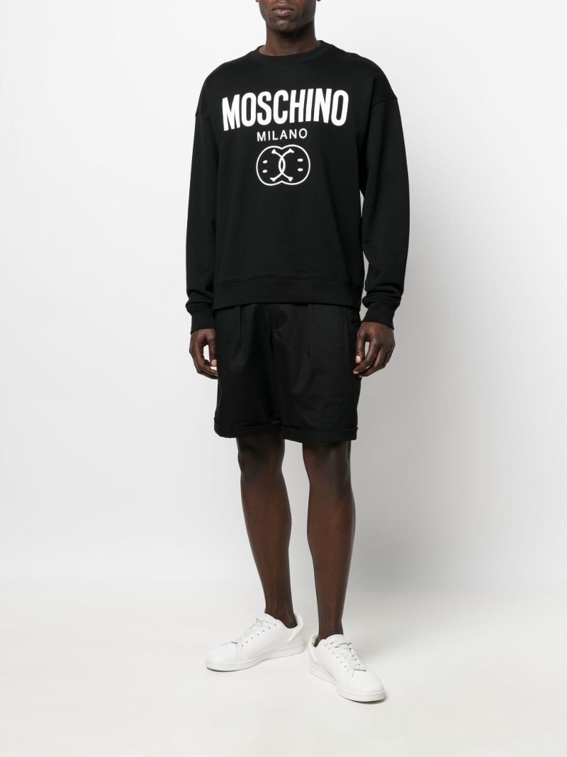 Black Logo Cotton Sweatshirt