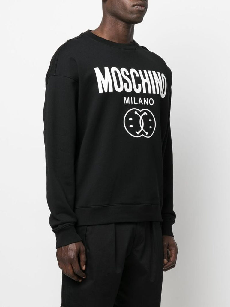 Black Logo Cotton Sweatshirt
