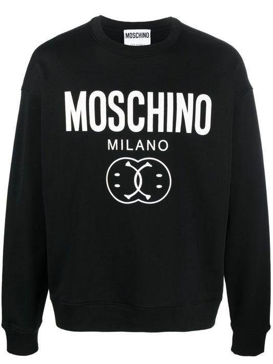 Black Logo Cotton Sweatshirt