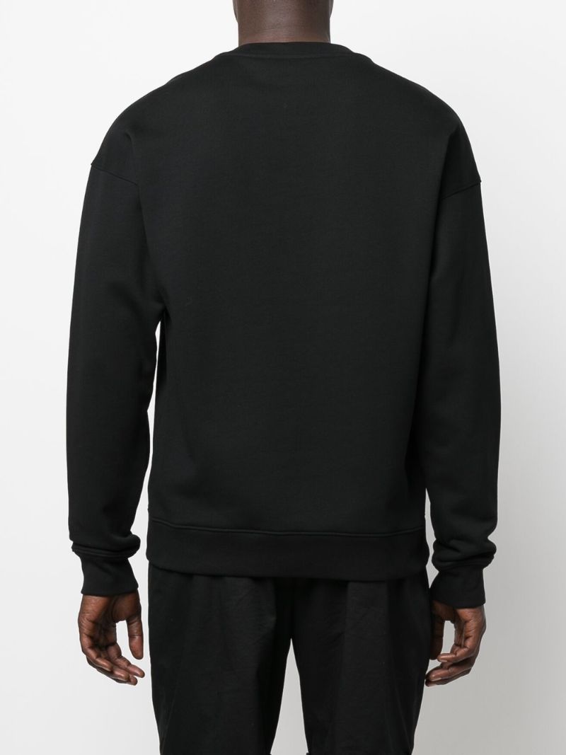 Black Logo Cotton Sweatshirt