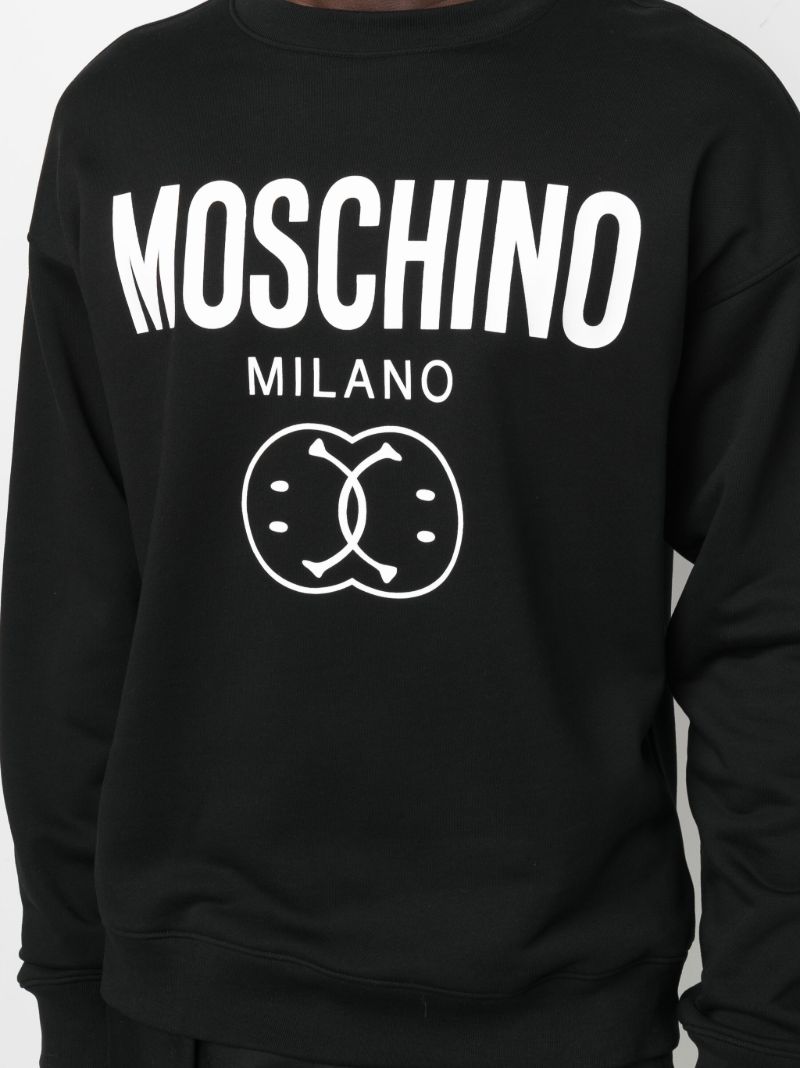 Black Logo Cotton Sweatshirt