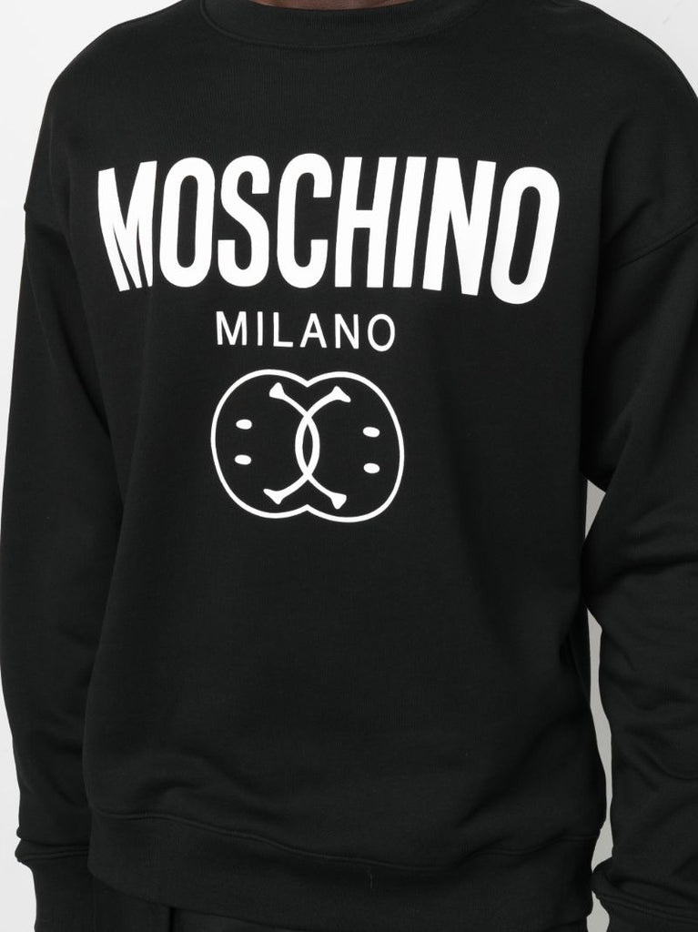 Black Logo Cotton Sweatshirt