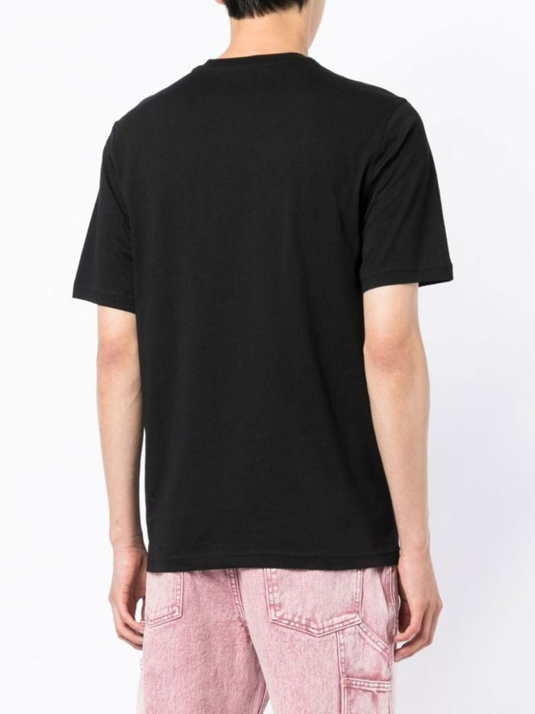 Black Double Smile Logo-print T-shirt