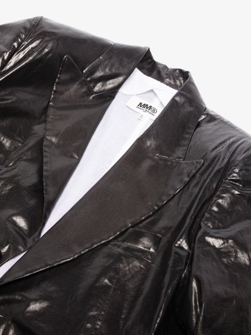 Single-breasted Coated Cotton Blazer