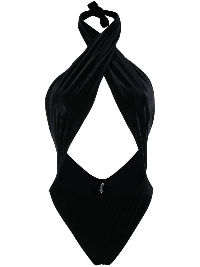 Black Italian Stallion Cut-out Swimsuit