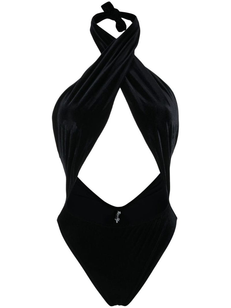Black Italian Stallion Cut-out Swimsuit