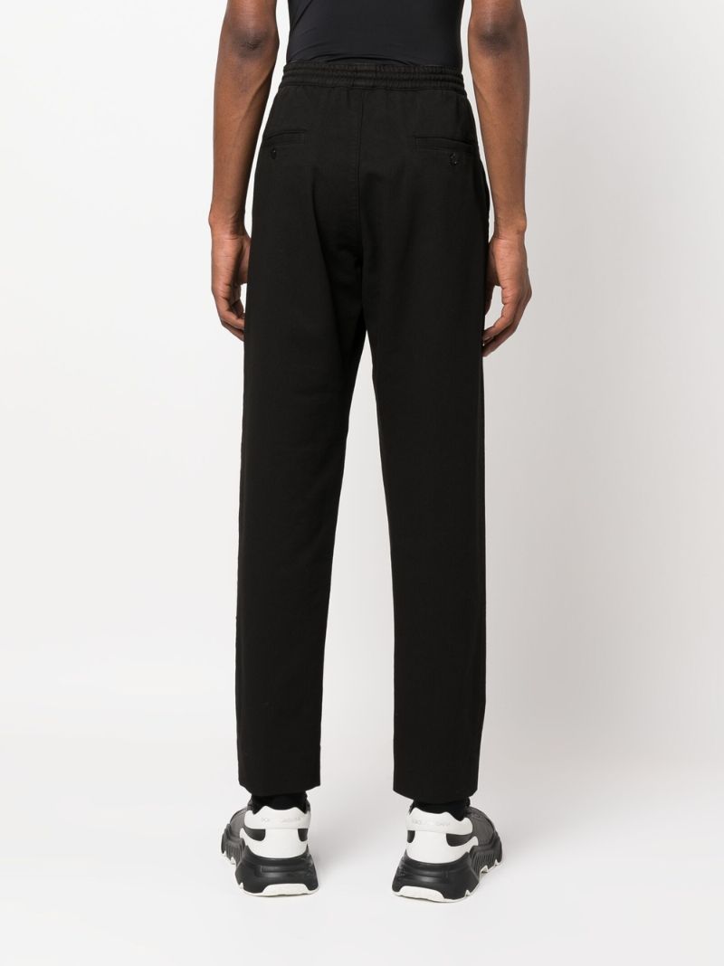 Black Logo Print Straight-leg Trousers
