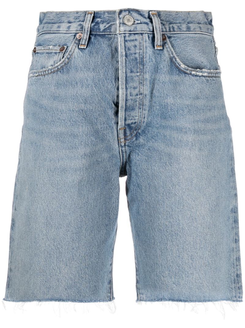 Blue Ira High-rise Denim Shorts