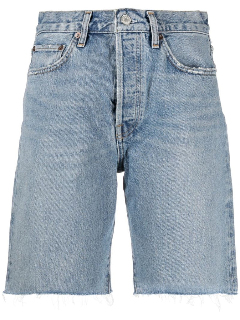 Blue Ira High-rise Denim Shorts
