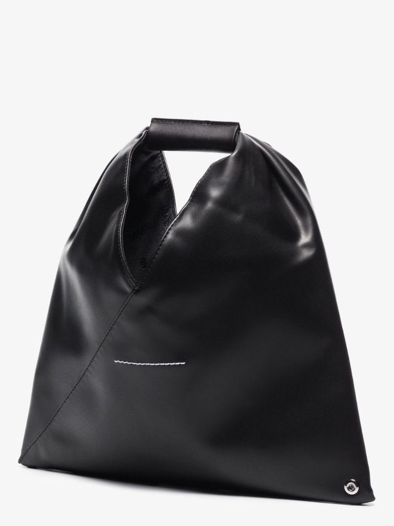 Black Japanese Faux Leather Mini Tote Bag