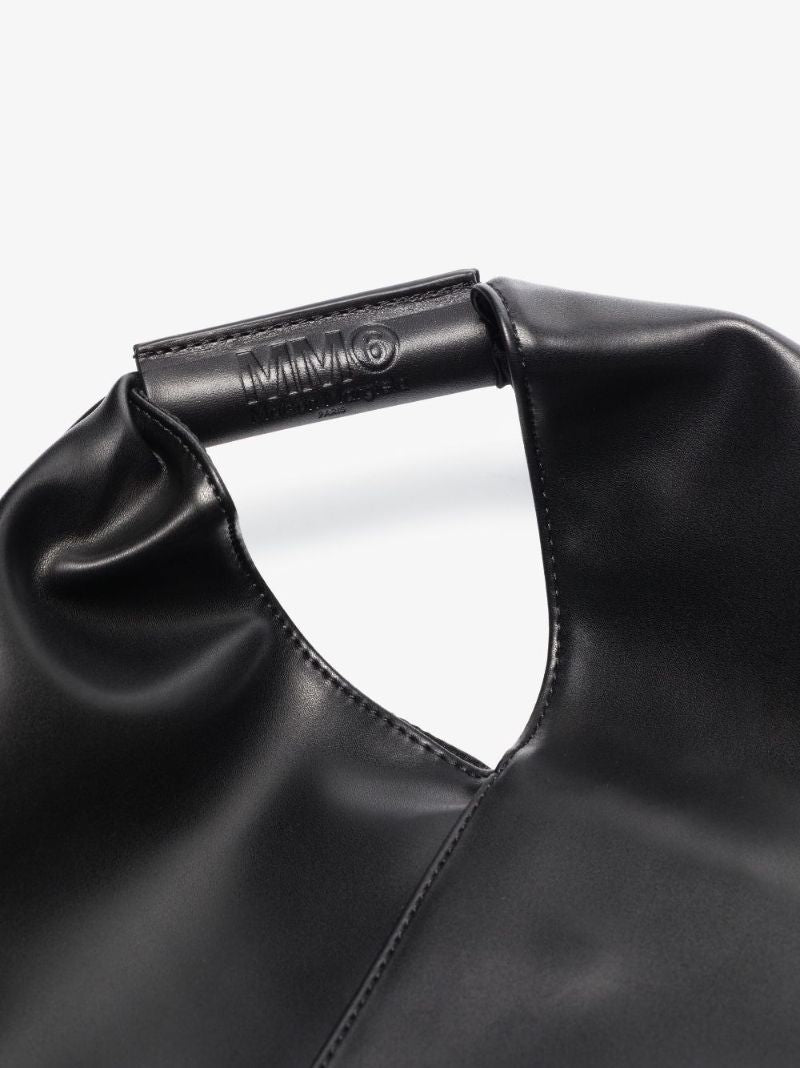Black Japanese Faux Leather Mini Tote Bag