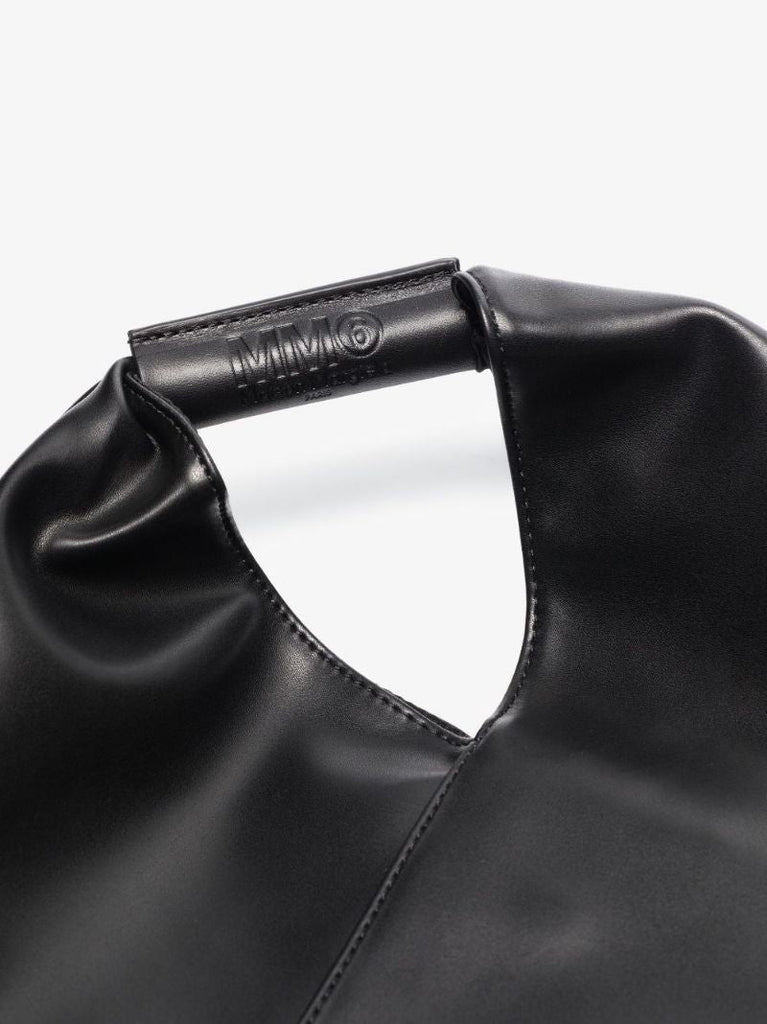 Black Japanese Faux Leather Mini Tote Bag