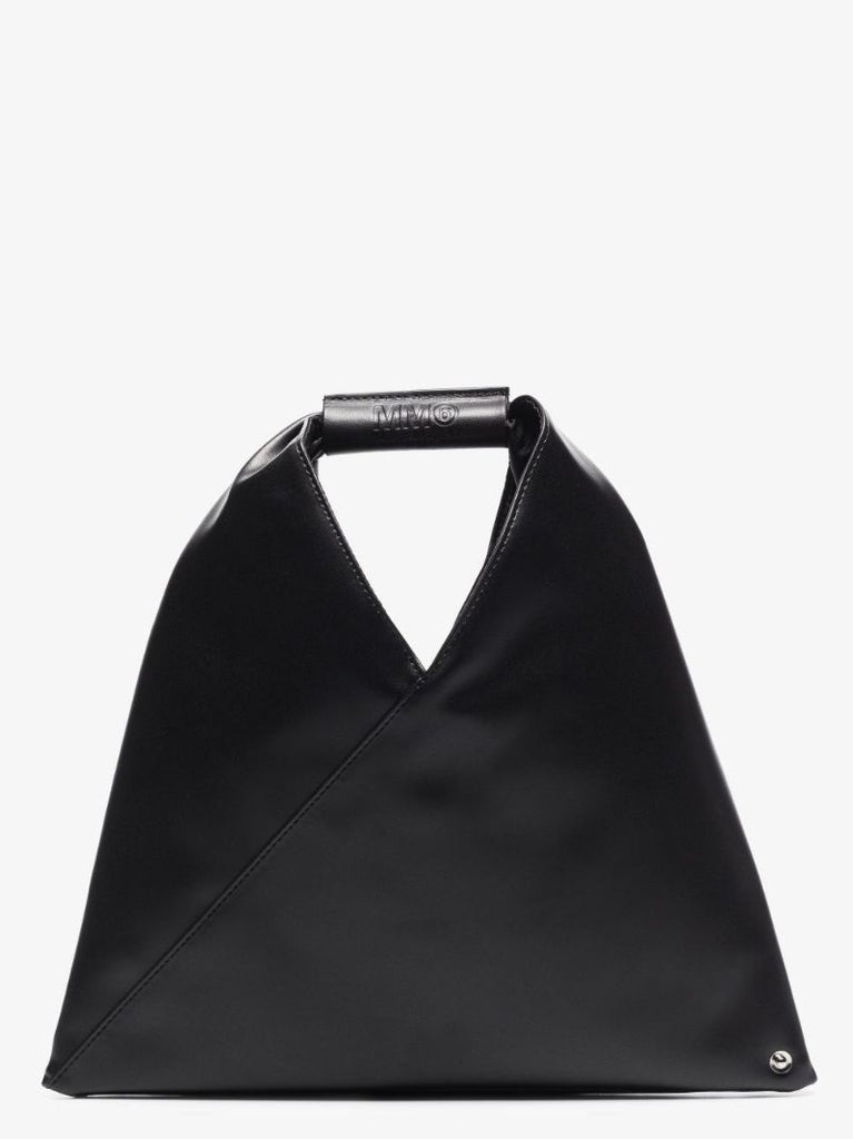 Black Japanese Faux Leather Mini Tote Bag