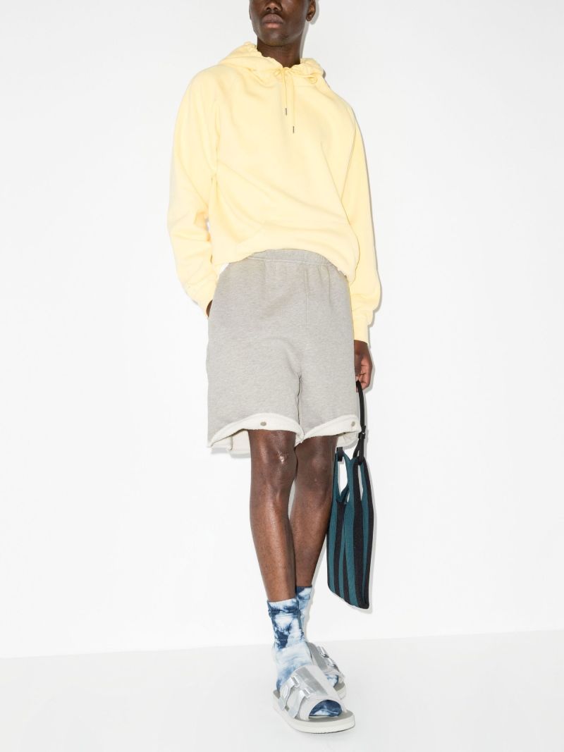 Grey Cotton Track Shorts