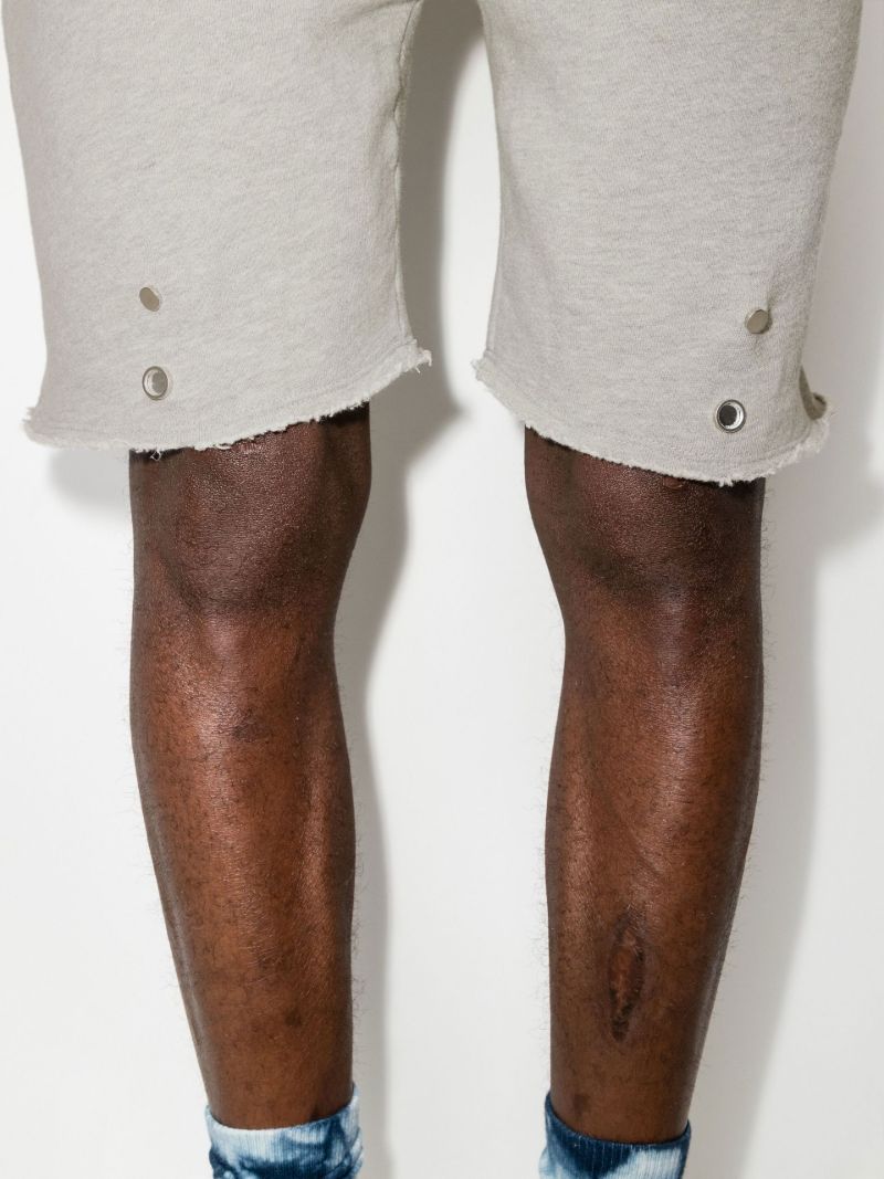 Grey Cotton Track Shorts