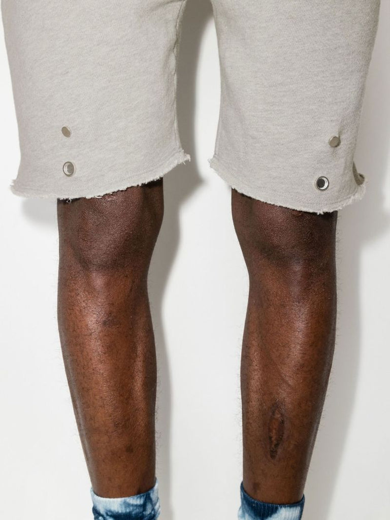 Grey Cotton Track Shorts