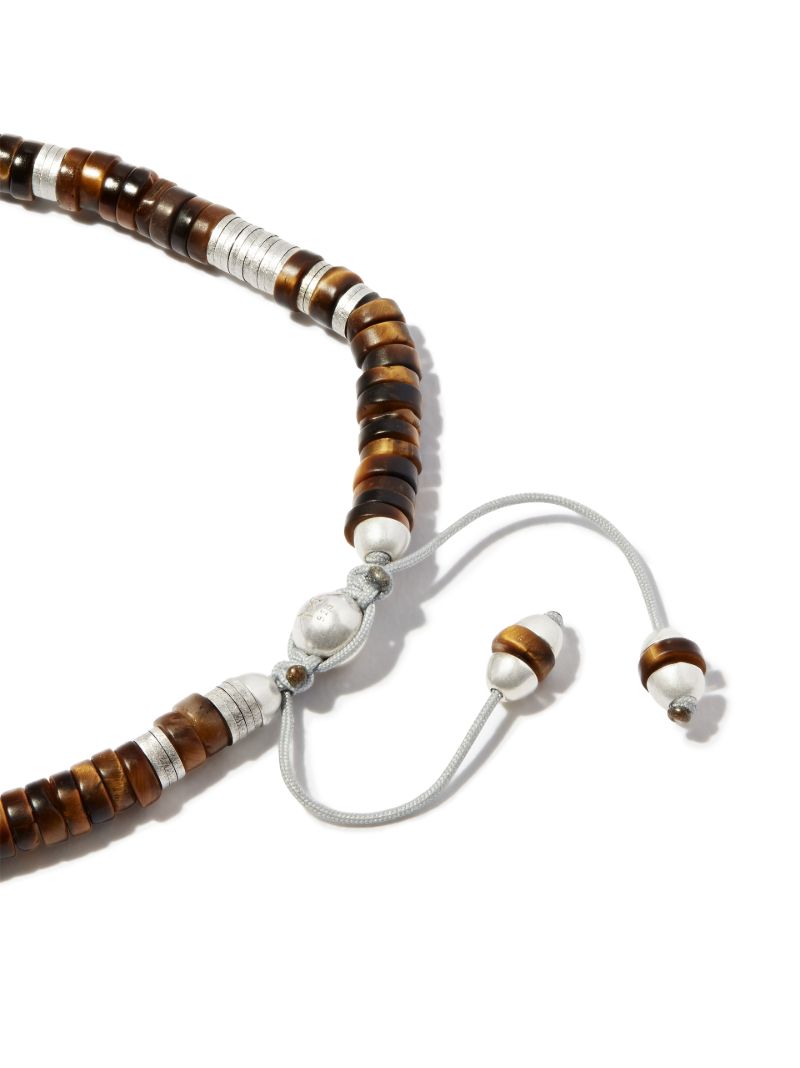 Sterling Silver Tiger Eye Beaded Bracelet