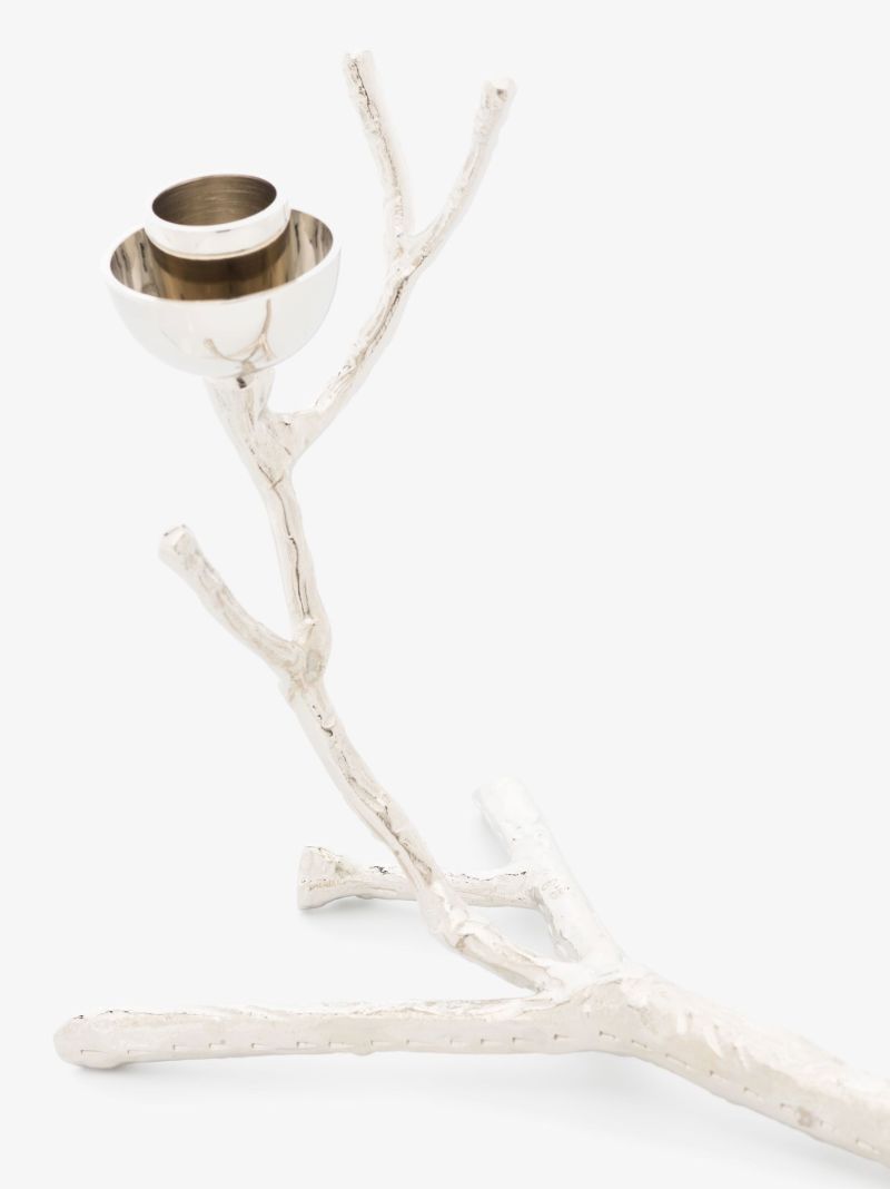 Silver-tone Twiggy Nickel Candle Holder