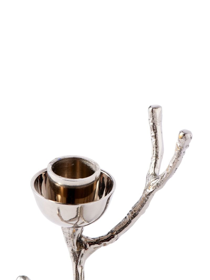 Silver-tone Twiggy Nickel Candle Holder