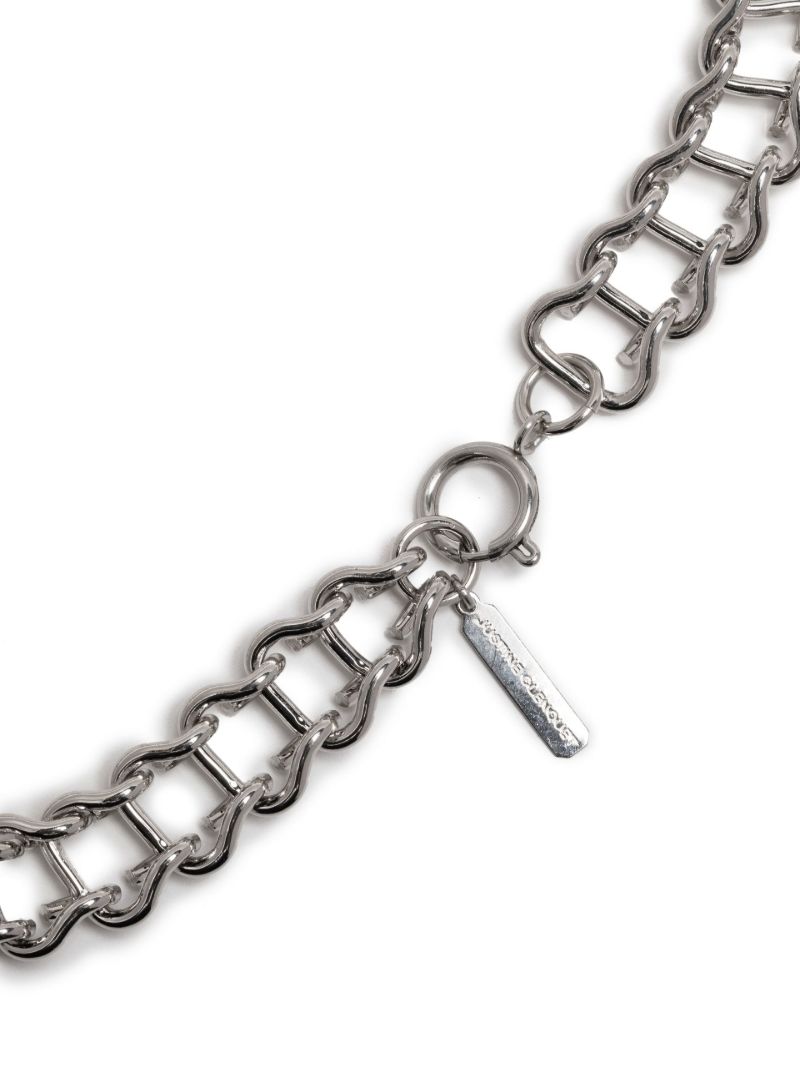 Silver-tone Mindy Crystal Choker Necklace