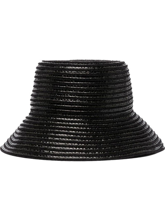 Black Ida Striped Bucket Hat